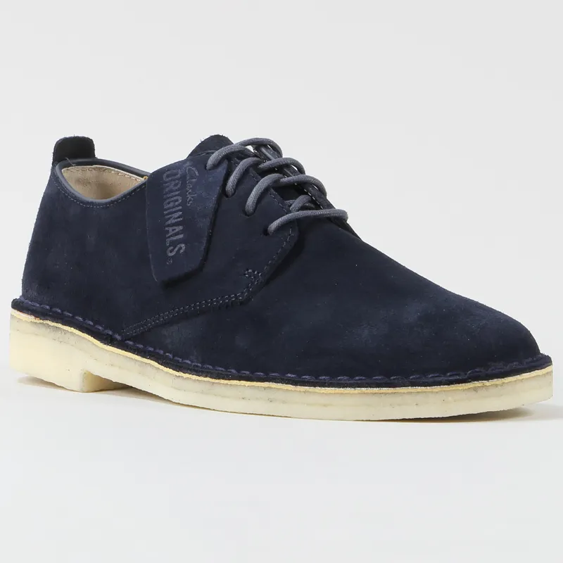 directory Sluit een verzekering af noot Clark Originals Mens Lace Up Desert London Shoes Midnight Suede