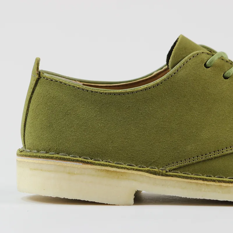 Clark Originals Desert London Shoes Olive Suede-1