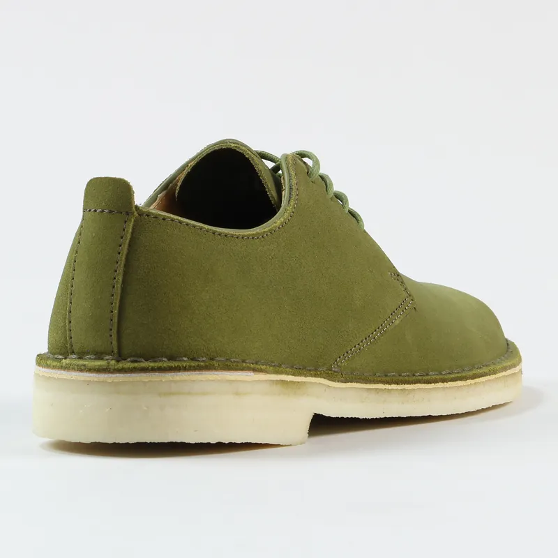 Clark Originals Desert London Shoes Olive Suede-4