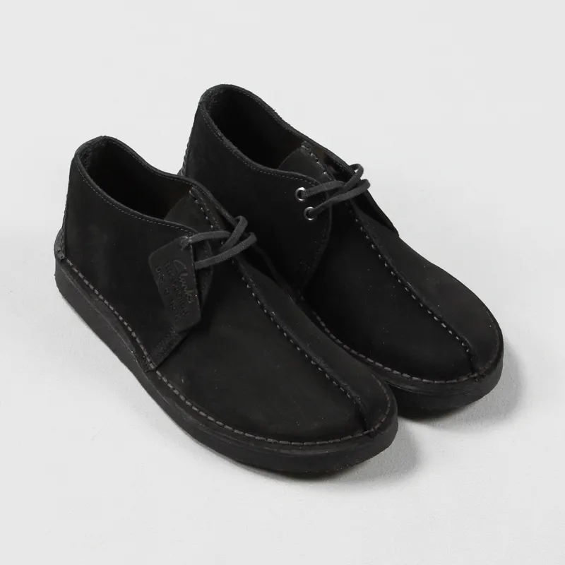 Clarks Originals Desert Trek Shoes Black Suede