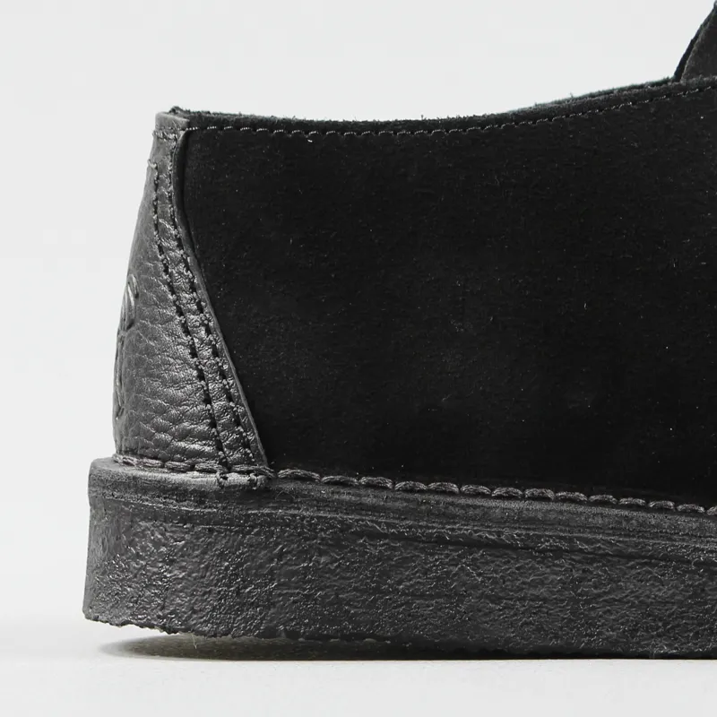 Clarks Originals Desert Trek Shoes Black Suede-1