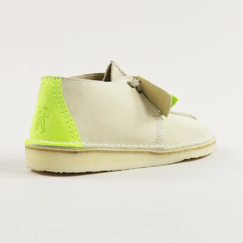 Clarks Originals Desert Trek Shoes Off White Suede-5