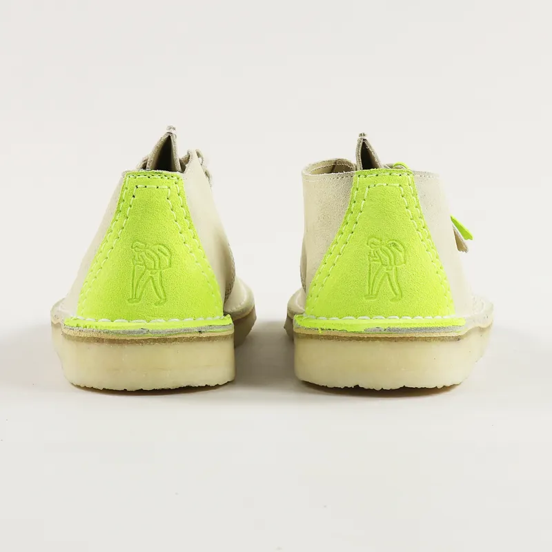 Clarks Originals Desert Trek Shoes Off White Suede-7