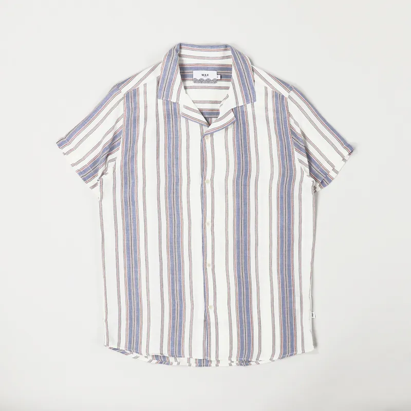Wax London Didcot Short Sleeve Shirt Vertical Stripe