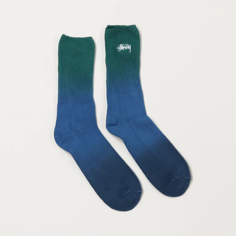 Stussy Dip Dye Marl Socks Green