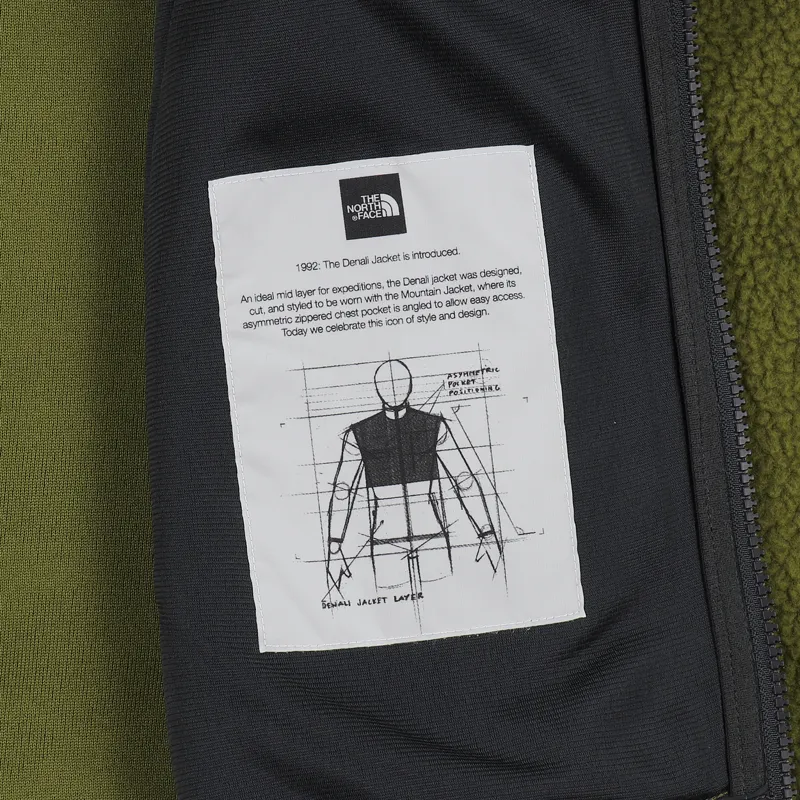 The North Face Denali Fleece Asphalt Grey Fir Green-5