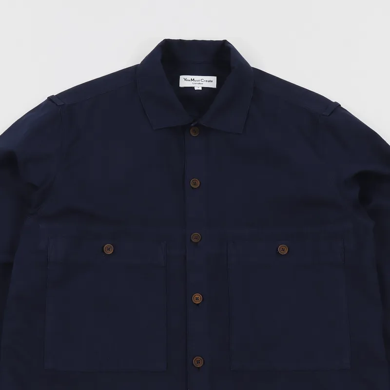 You Must Create Doc Savage Shirt Navy-1