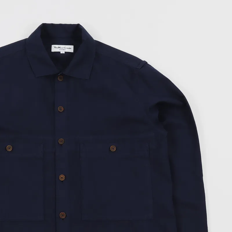 You Must Create Doc Savage Shirt Navy-2