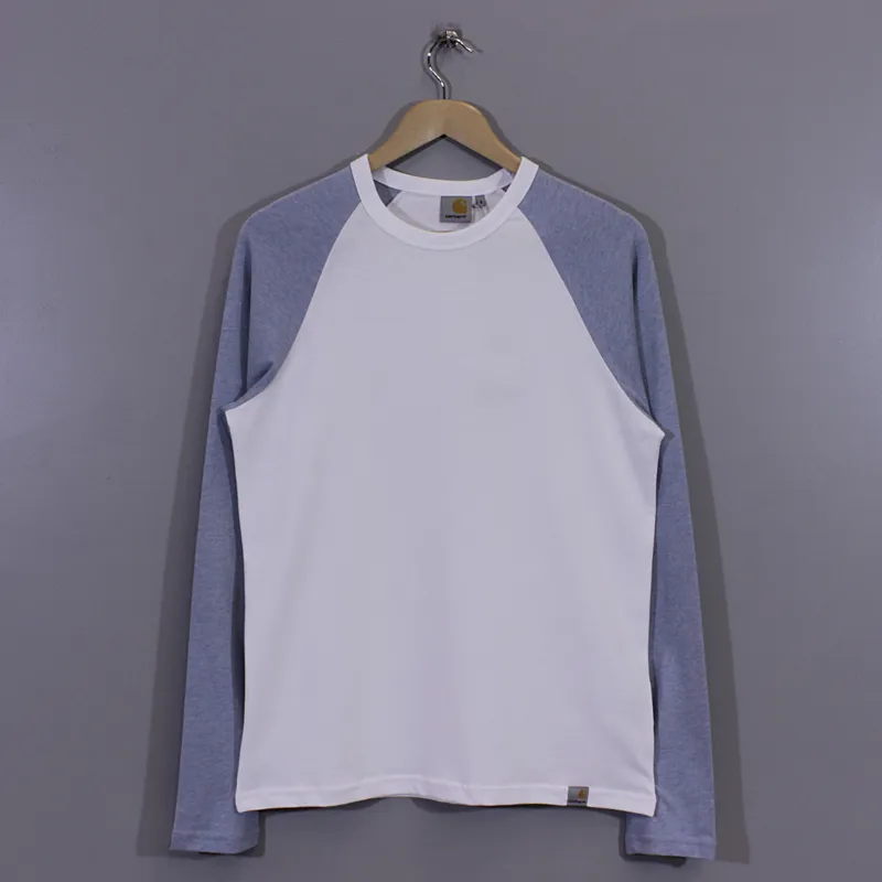 Carhartt Dodgers Long Sleeve T Shirt White Ice Heather