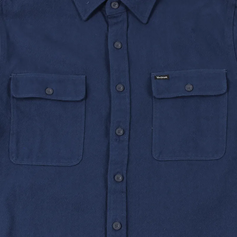 Brixton Donez Twill Long Sleeve Shirt Navy-2