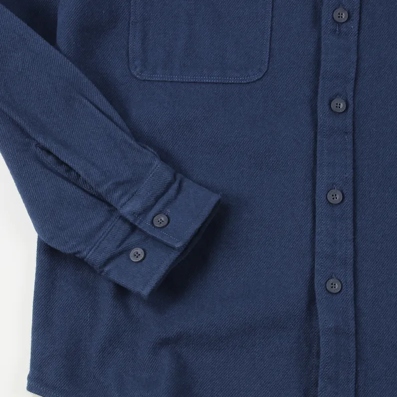 Brixton Donez Twill Long Sleeve Shirt Navy-3