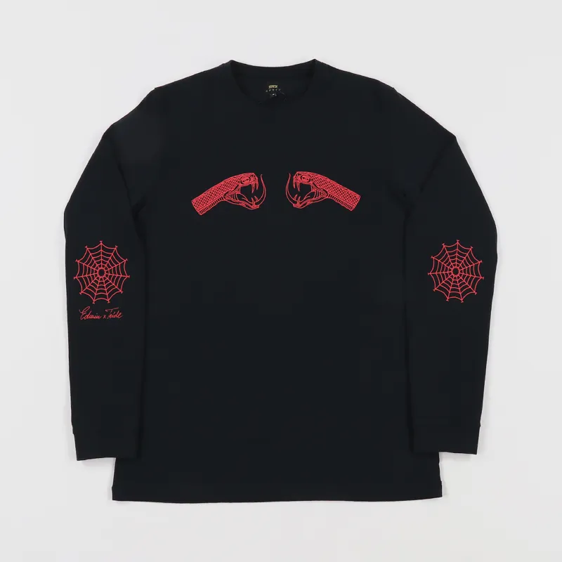 Edwin x Teide Drizzle Long Sleeve T Shirt Black-2