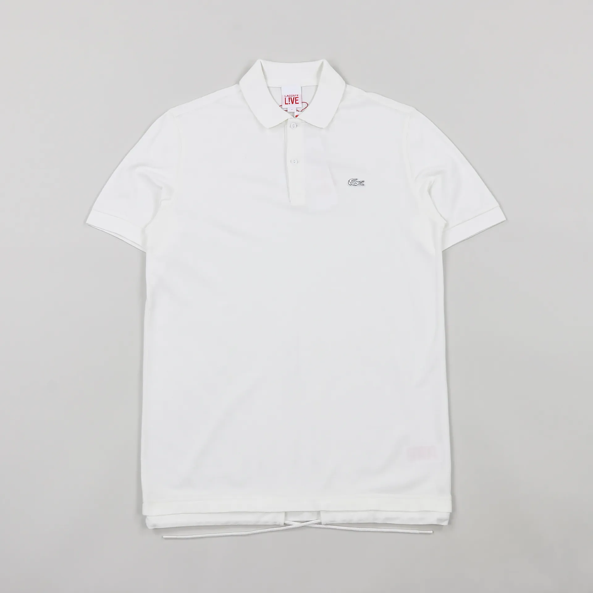 Lacoste LIVE Drawstring Faded Polo Flour