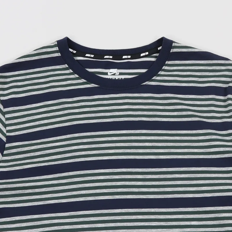 Nike SB Stripe Long Sleeve T Shirt Obsidian-1