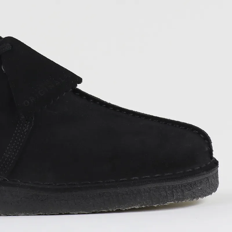 Clarks Originals Desert Trek Shoes Black Suede-3