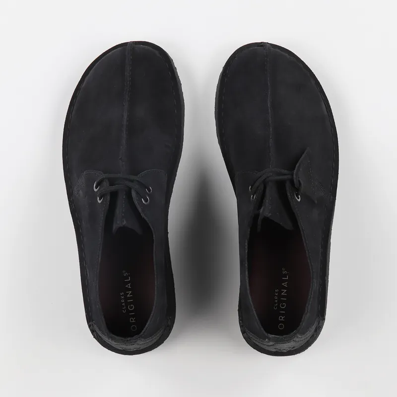 Clarks Originals Desert Trek Shoes Black Suede-6