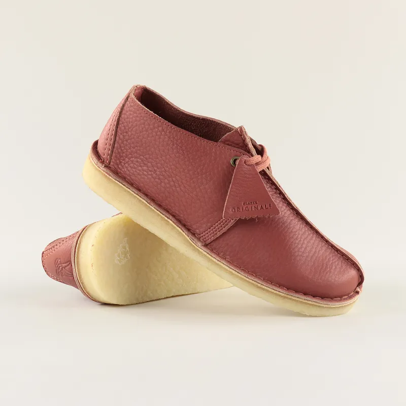 Clarks Originals Desert Trek Shoes Burnt Orange Leather-3