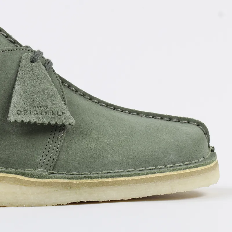 Clarks Originals Desert Trek Shoes Sage Suede-2