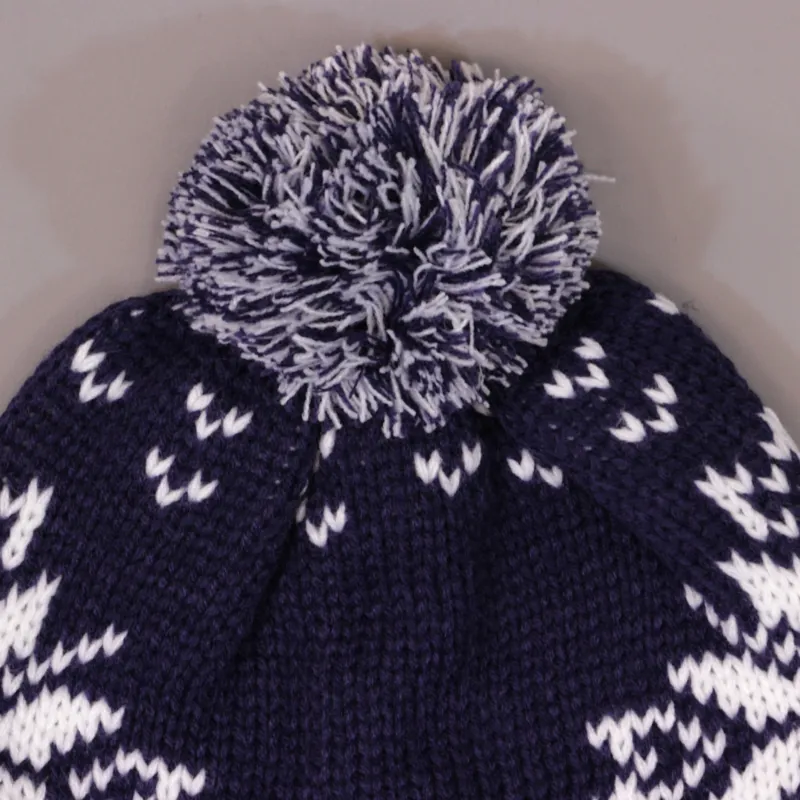 Penfield Dumont Bobble Beanie Navy White-1