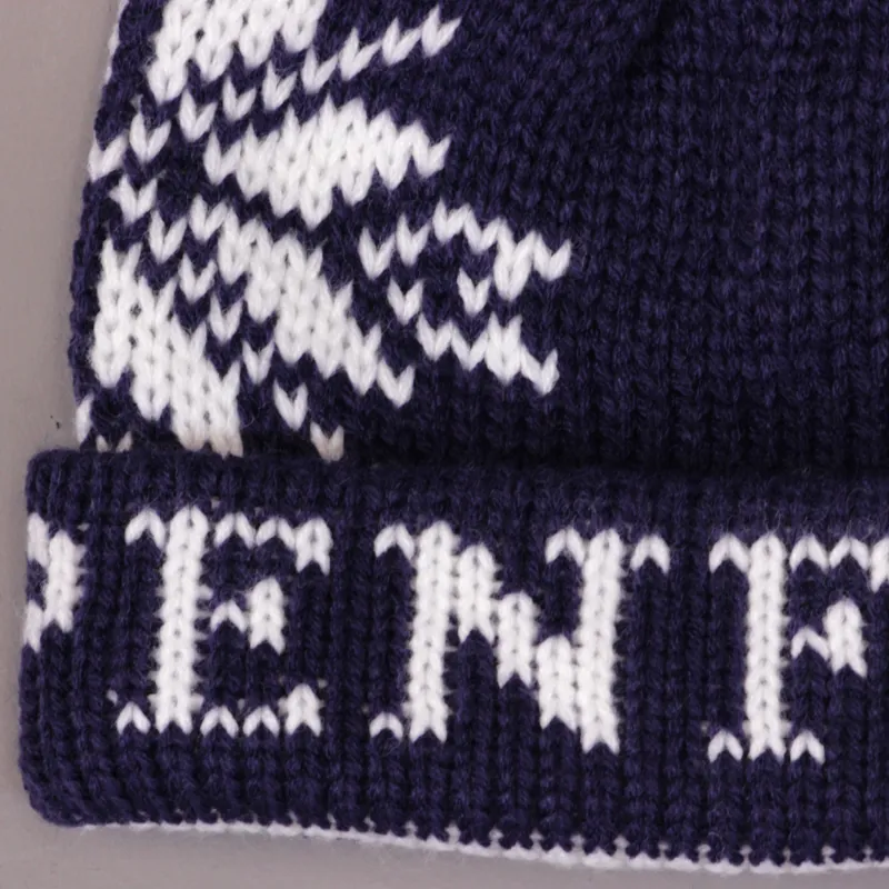 Penfield Dumont Bobble Beanie Navy White-2