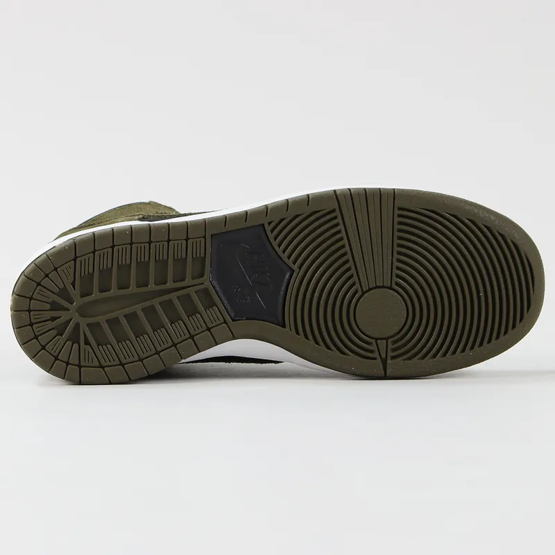 Nike SB Dunk High Pro Skateboarding Shoes Dark Loden Black