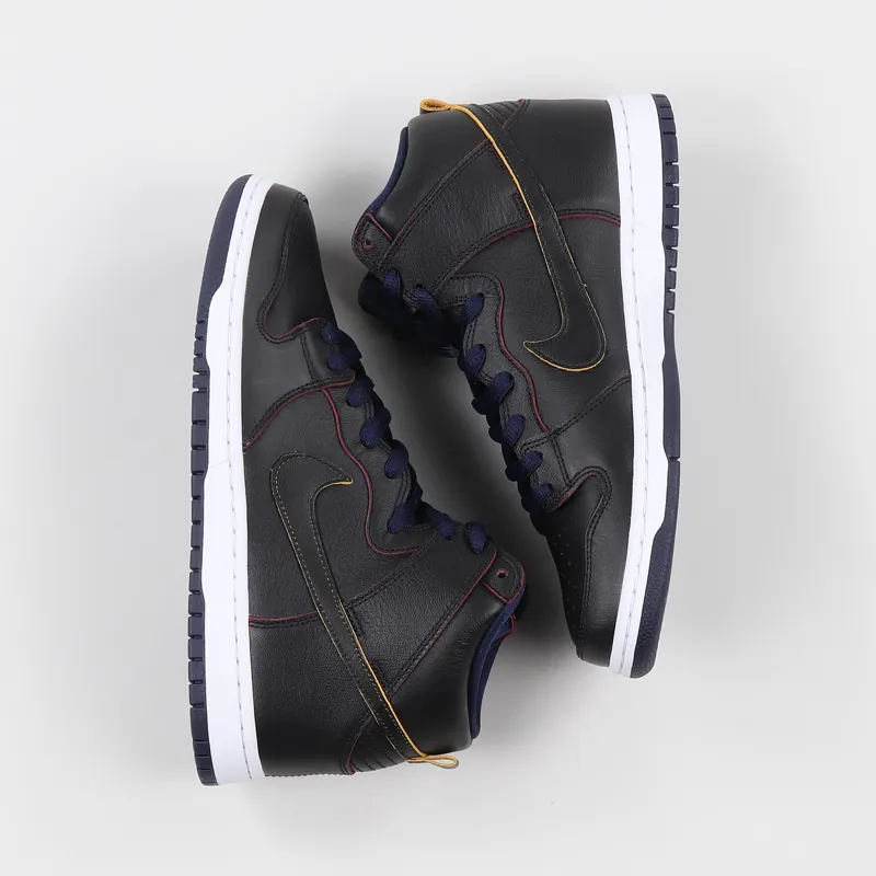 Nike SB x NBA Dunk High Pro Shoes Black College Navy-4