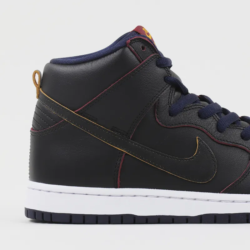 Nike SB x NBA Dunk High Pro Shoes Black College Navy-1