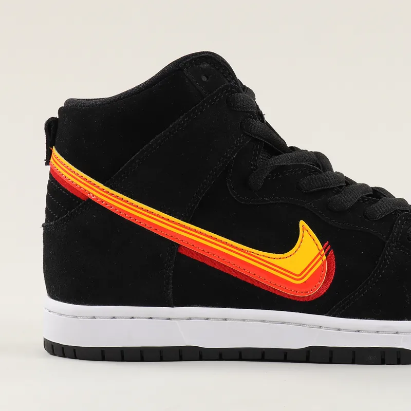 Nike SB Dunk High Pro Shoes Black University Gold-2