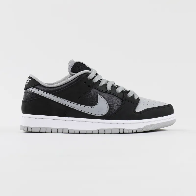Nike SB Mens Skate Dunk Low Pro Shoes Black Medium Grey White
