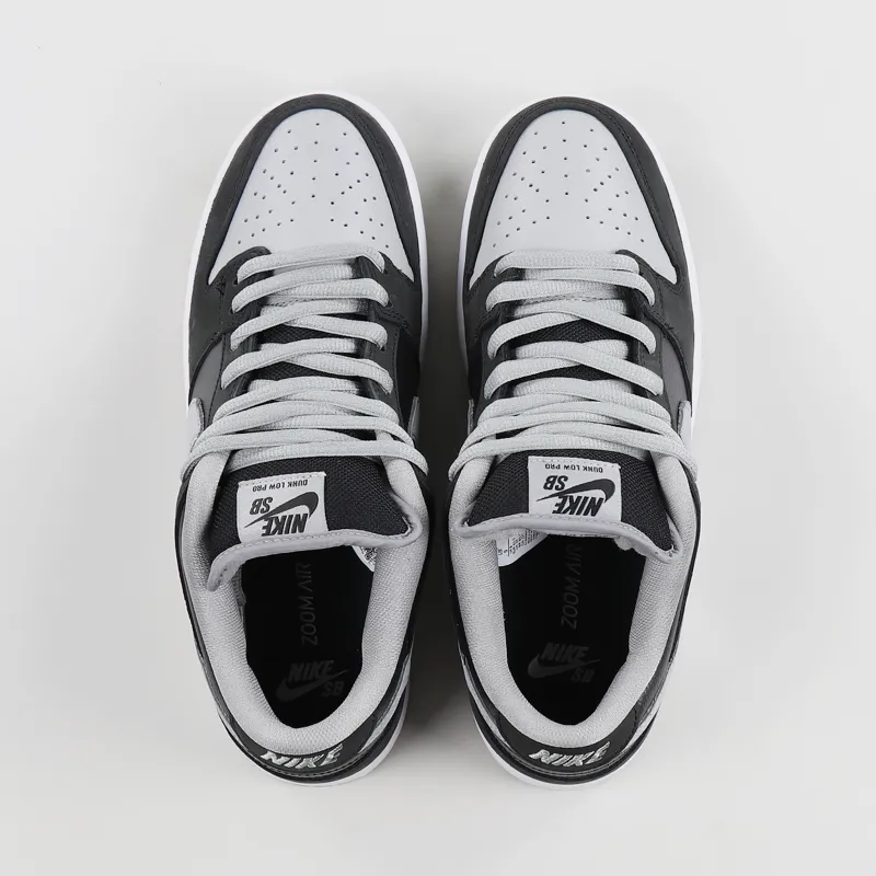 grey white and black dunks