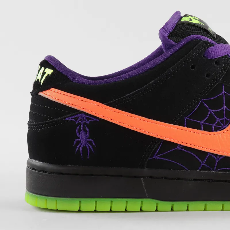 Nike SB Dunk Lo Pro Night Of Mischief Shoes Black Total Orange