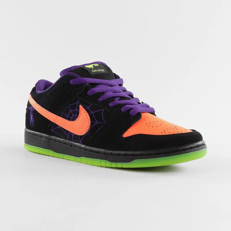 Nike SB Dunk Lo Pro Night Of Mischief Shoes Black Total Orange-7