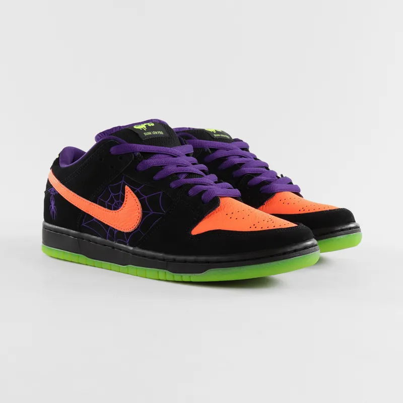 Nike SB Dunk Lo Pro Night Of Mischief Shoes Black Total Orange