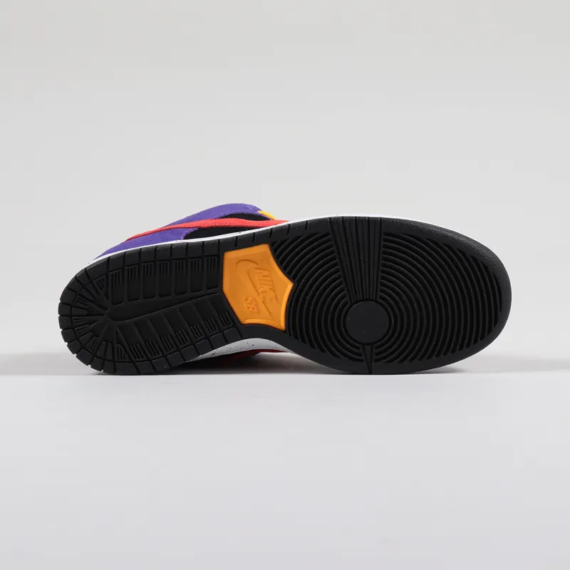 nike sb dunk low pro black sunburst varsity purple taxi