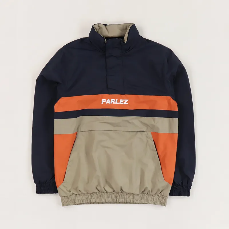 Parlez Mens Tracksuit Sportswear Logo Dutch Jacket Navy Orange