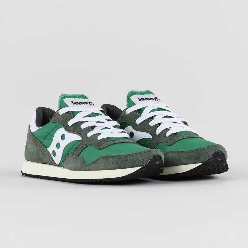 Saucony DXN Trainer Shoes Green White-3