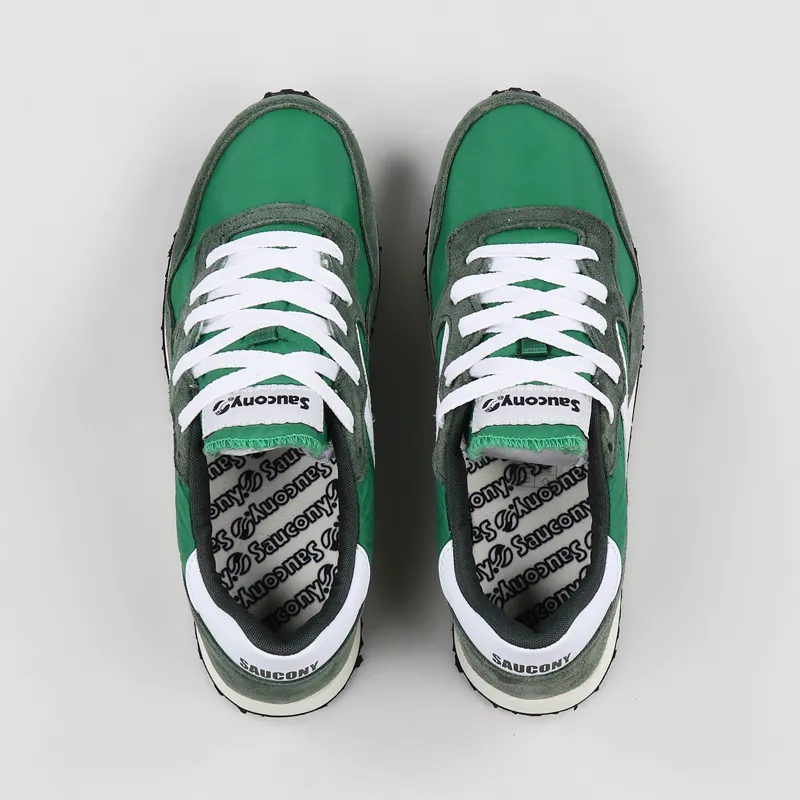 Saucony DXN Trainer Shoes Green White-6