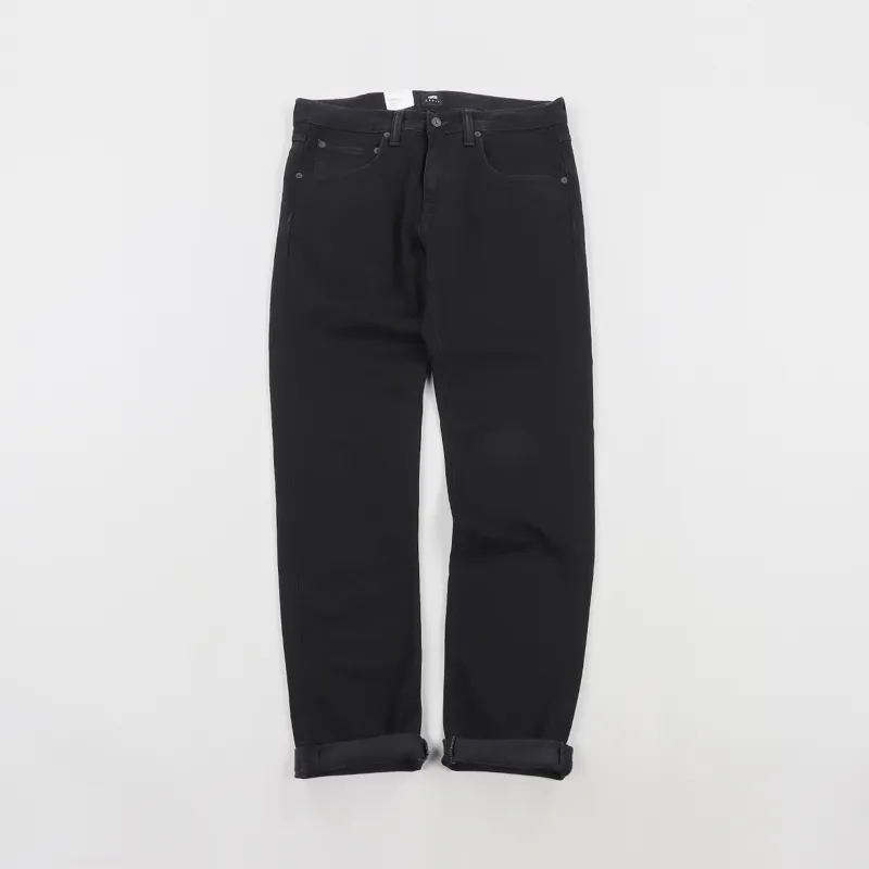 Edwin ED-55 Regular Tapered Jeans Black Rinsed-1