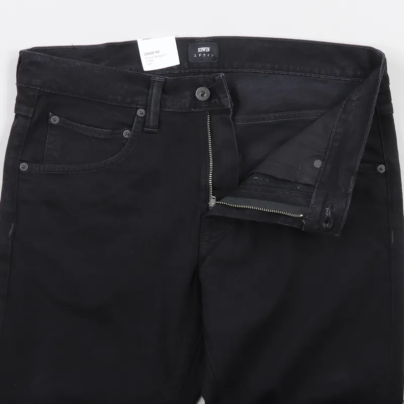 Edwin ED-55 Regular Tapered Jeans Black Rinsed-2