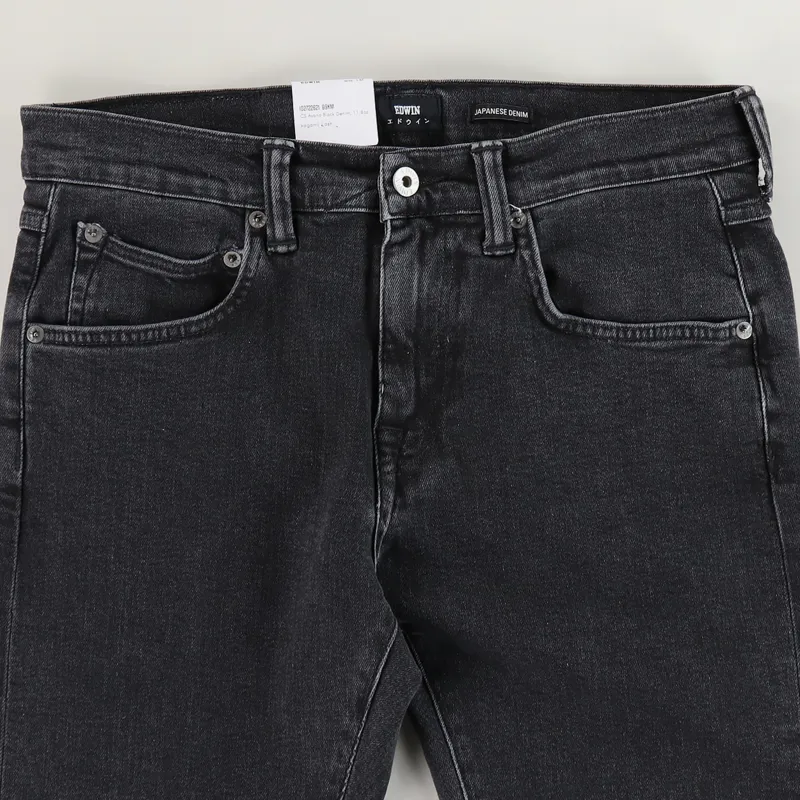 Edwin ED-55 Regular Tapered Jeans CS Ayano Black Kagami Wash-5
