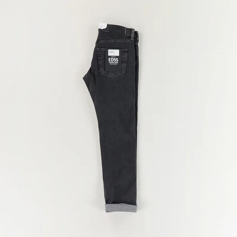 Edwin ED-55 Regular Tapered Jeans CS Ayano Black Kagami Wash-2