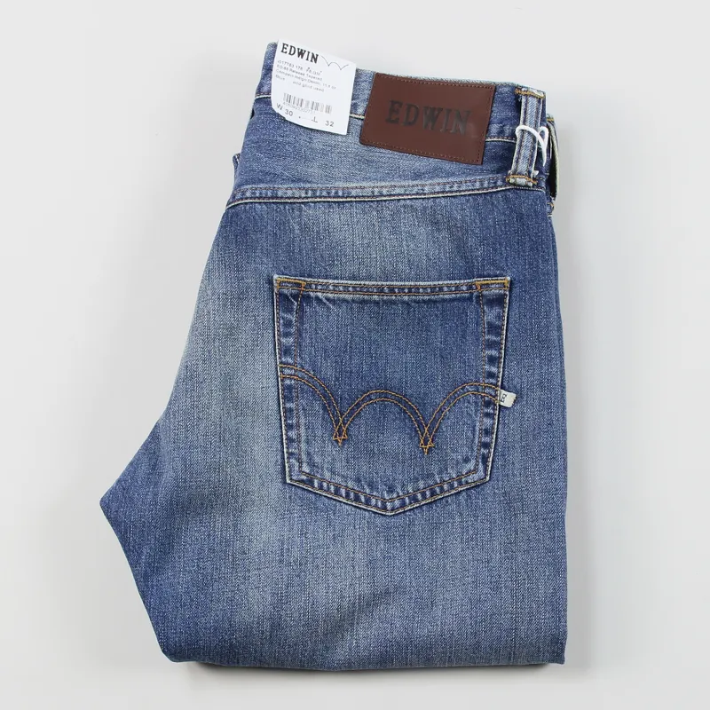 Edwin ED-55 Relaxed Tapered Jeans Mid Glint Used-3