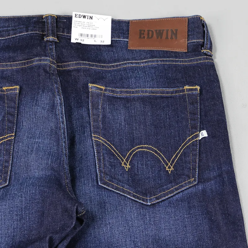 Edwin ED-80 Slim Taper Jeans Dark Trip Used-4