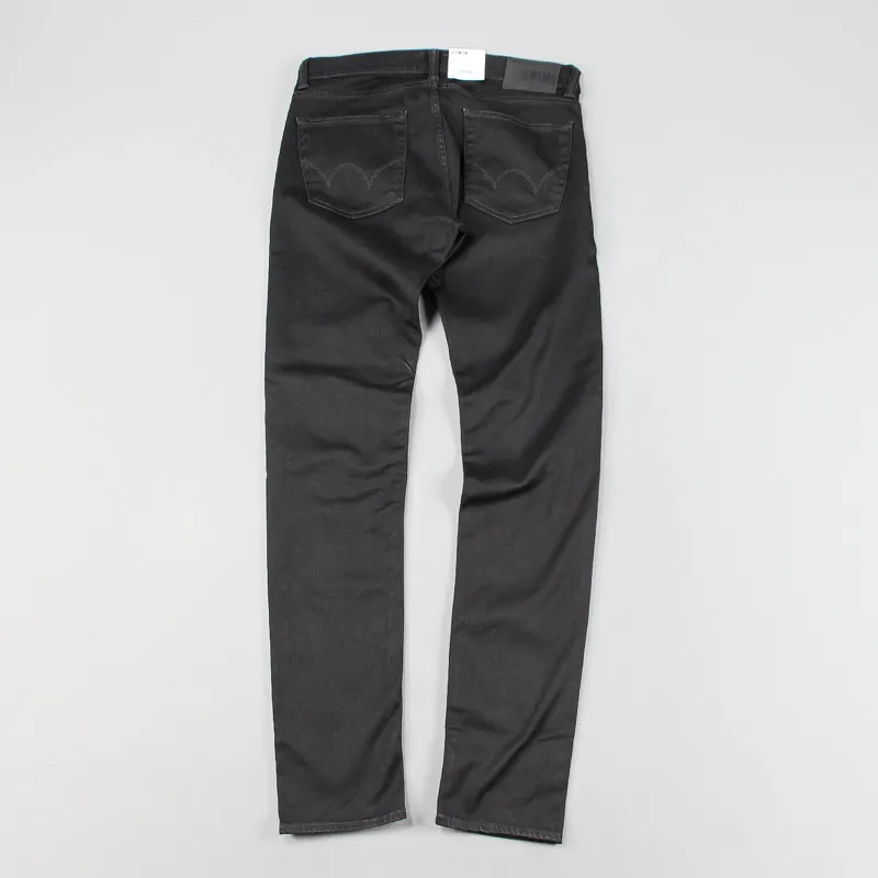 Edwin ED-85 Slim Taper Low Crotch Jeans Black Rinsed-3