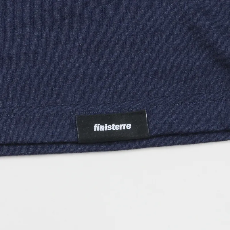 Finisterre Eddy Merino Wool T Shirt Navy-1