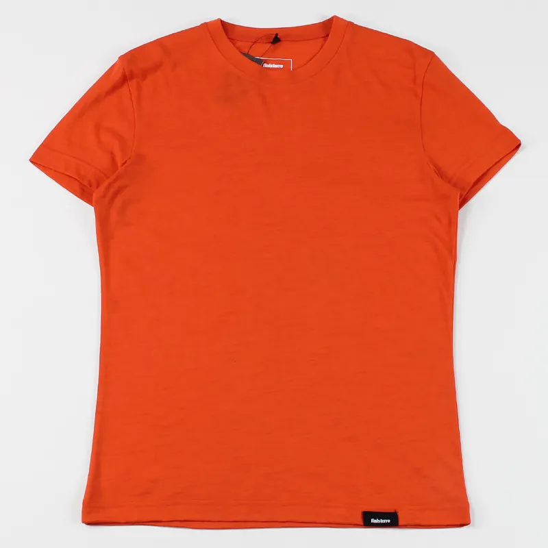 Finisterre Eddy Merino Wool T Shirt Red Clay
