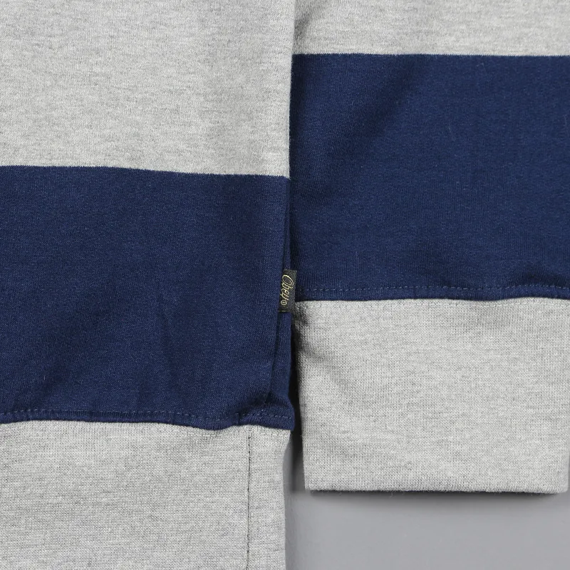 Obey Edinburgh Rugby Fleece Shirt Grey Navy-2