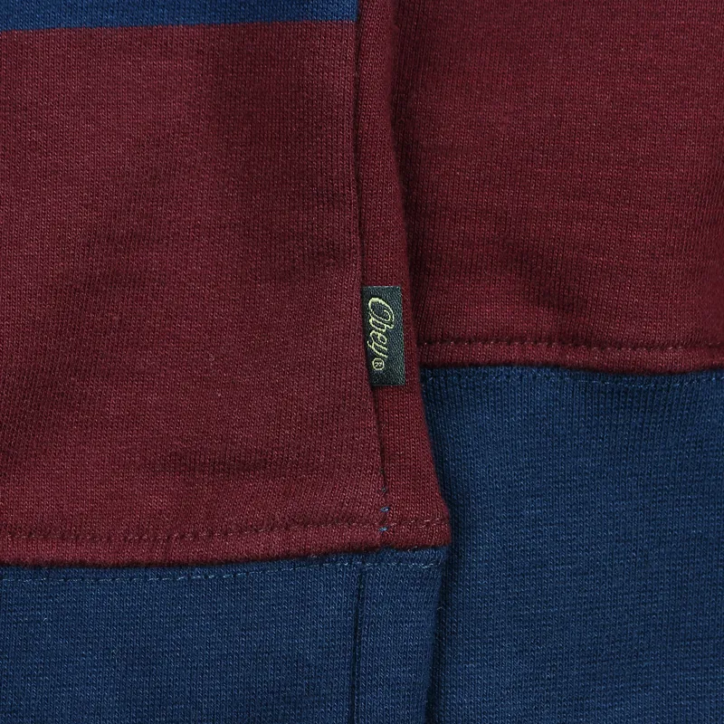 Obey Edinburgh Long Sleeve Rugby Jersey Red-2