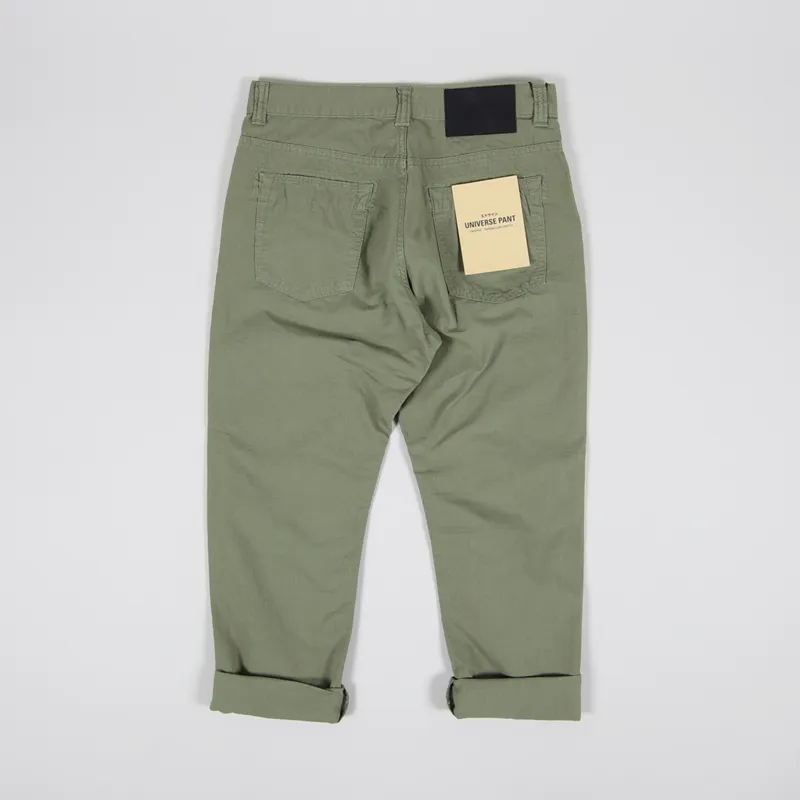 Edwin Universe Cropped Pant Military Green-5