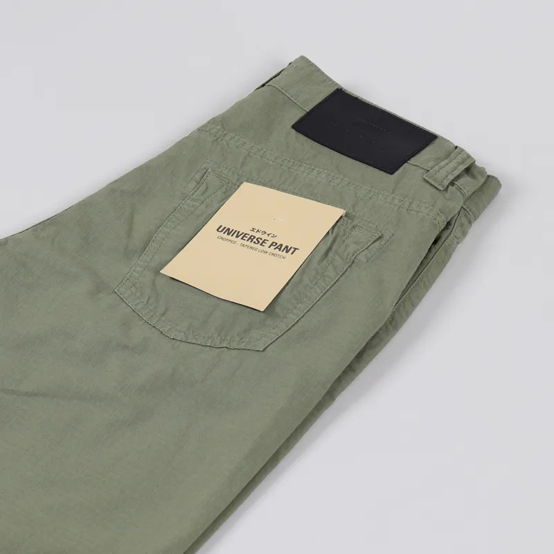 Edwin Universe Cropped Pant Military Green-3